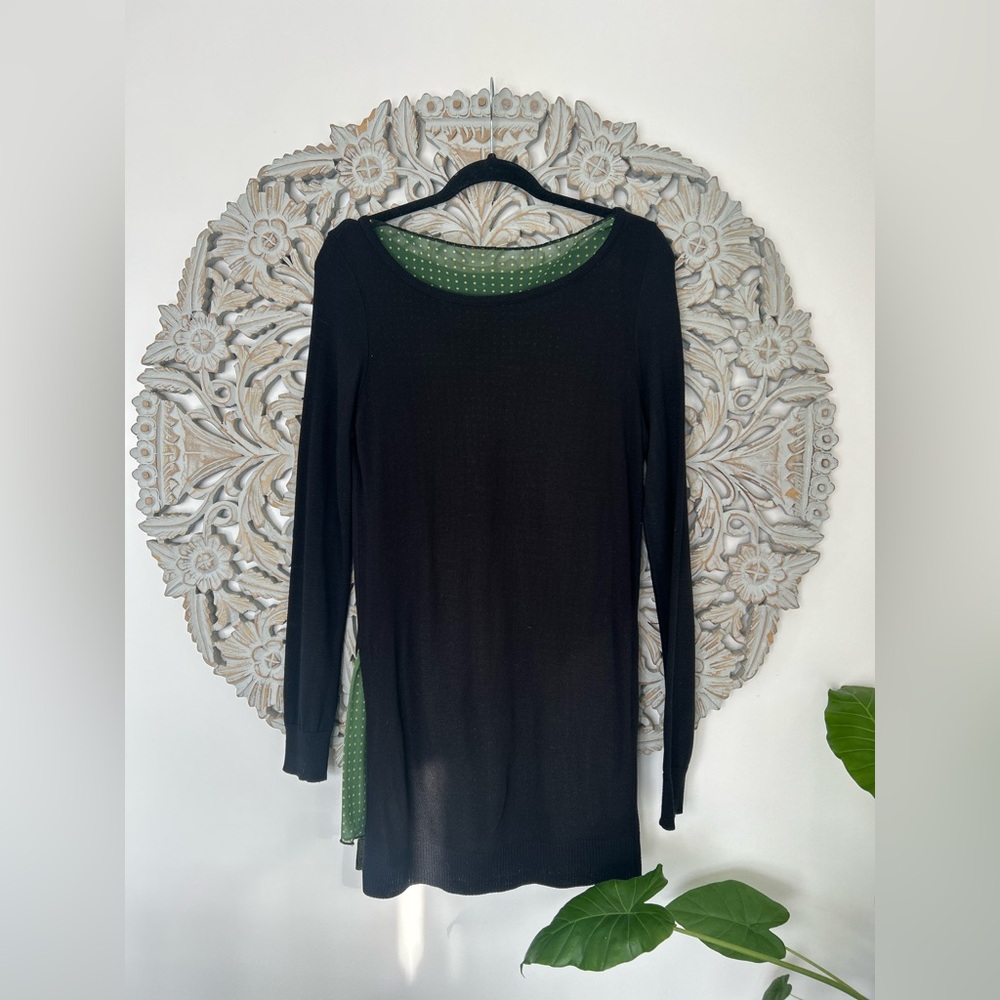 Dino Gaspari Bamboo & Cashmere Black Mini Dress